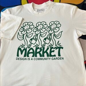 Market Studios White Graphic Tee - Short Sleeve